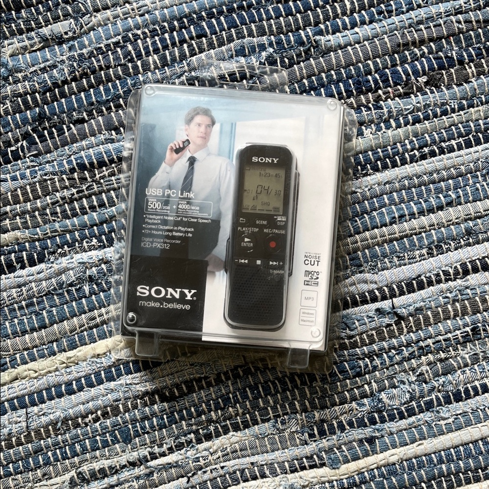 Sony Silver and Black Digital Voice Recorder.  New.